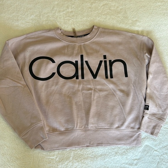 Calvin Klein Pink Crop Sweater - Picture 1 of 4